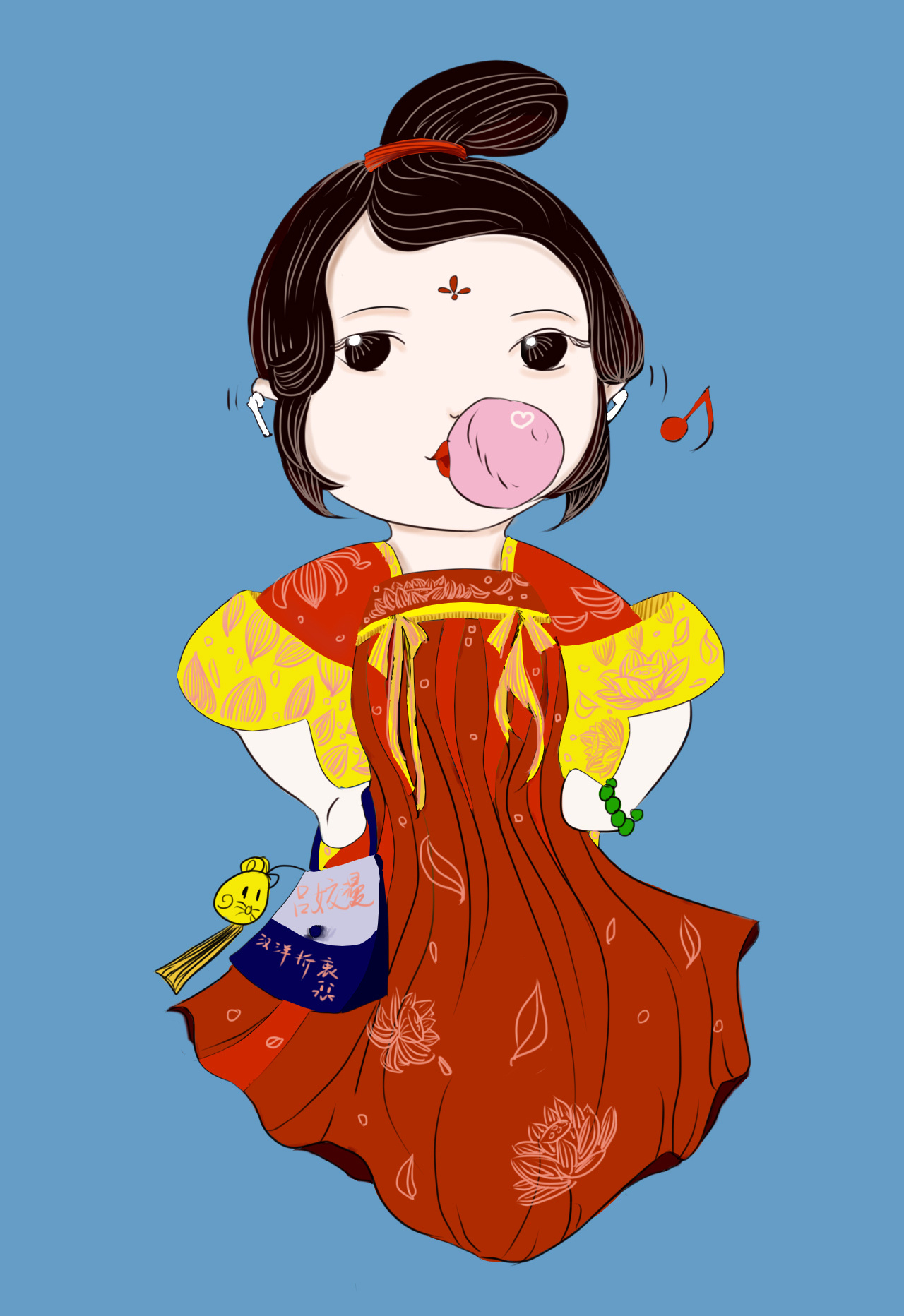 漫画图片女生可爱呆萌汉服_襦裙漫画图片_漫画图片汉服